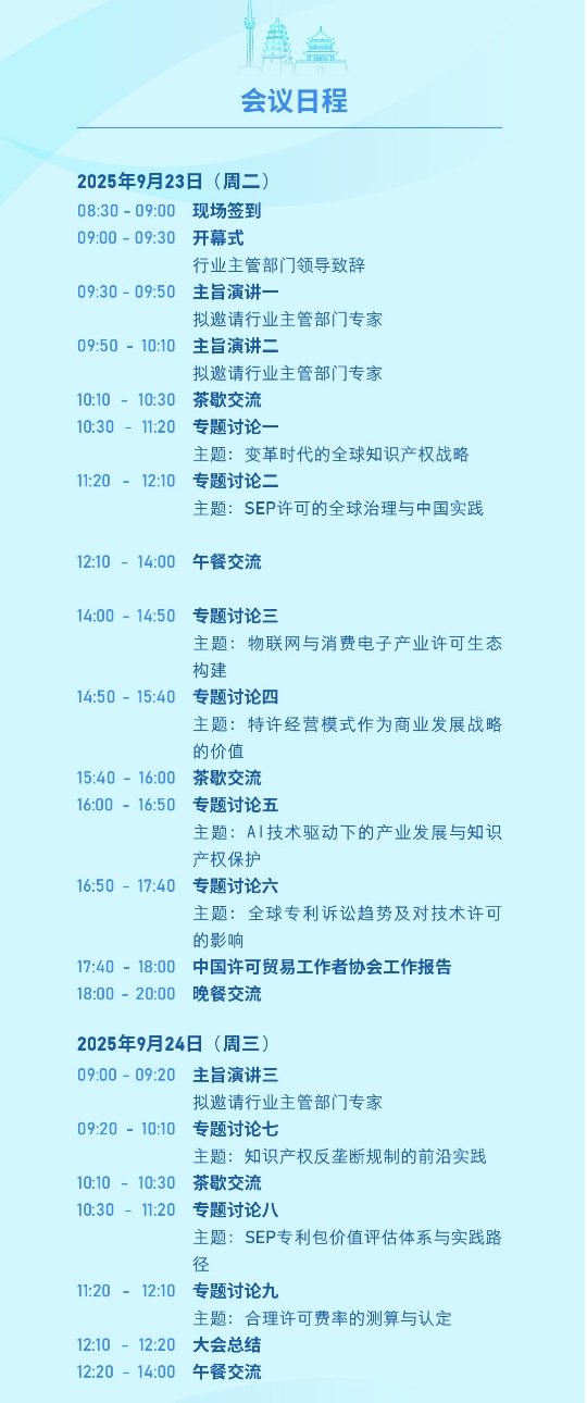 关于举办2025年中国许可贸易工作者协会年会的通知(图2)